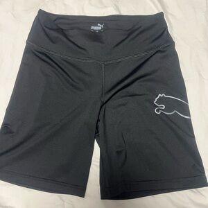 Puma Black Women's Athletic Bike Shorts with Reflective Logo